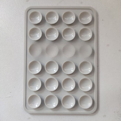 Thickened Silicone Suction Cups 24-Piece Square Adhesive Pads