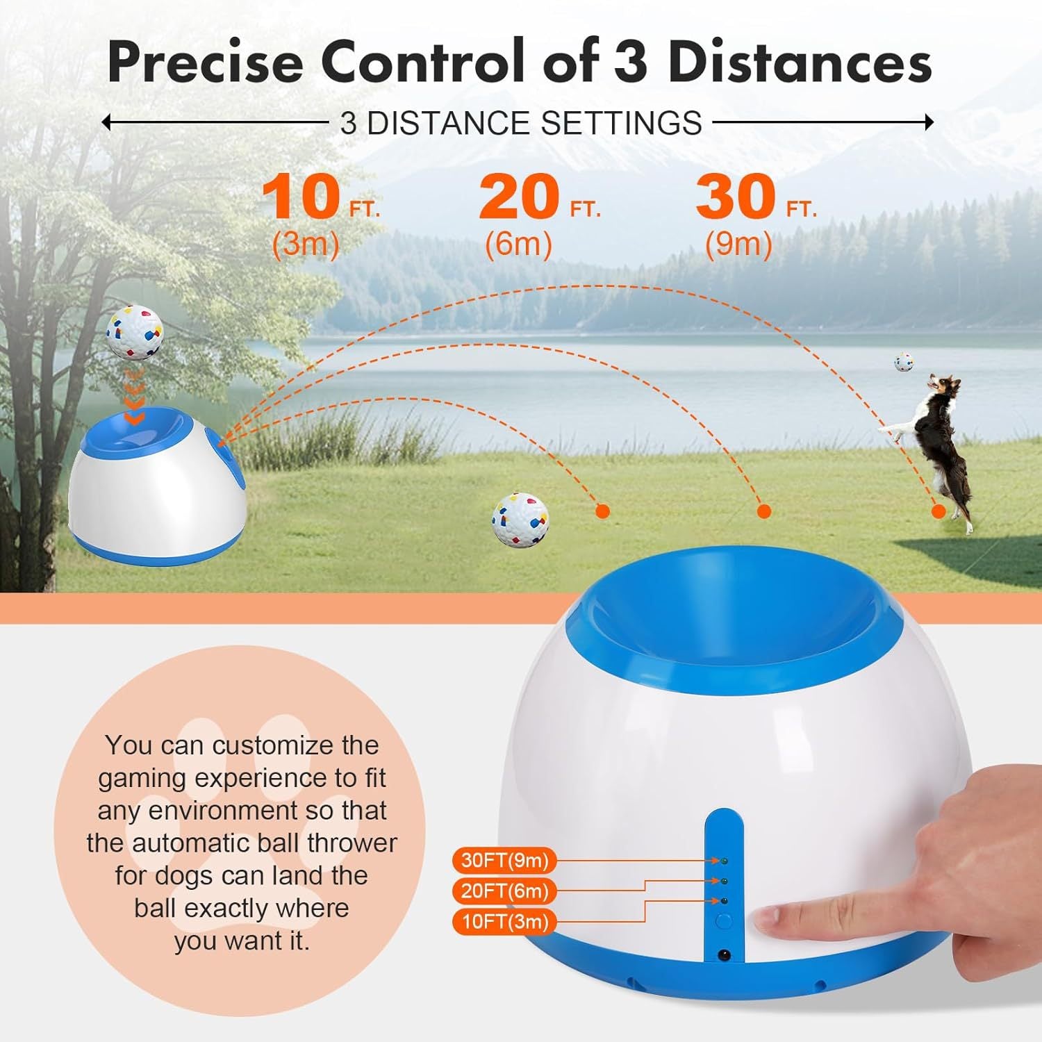 Adjustable Automatic Dog Ball Launcher
