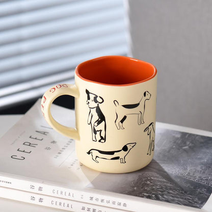 Cartoon Cat Dog Ceramic Mug