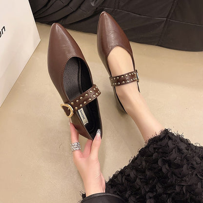 Womens Mary Jane Flat Shoes