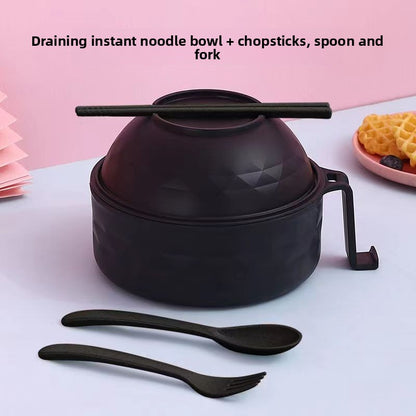 Microwave Safe Japanese Style Noodle Bowl with Utensils