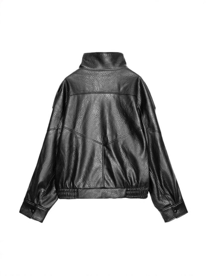 Retro Motorcycle PU Leather Jacket