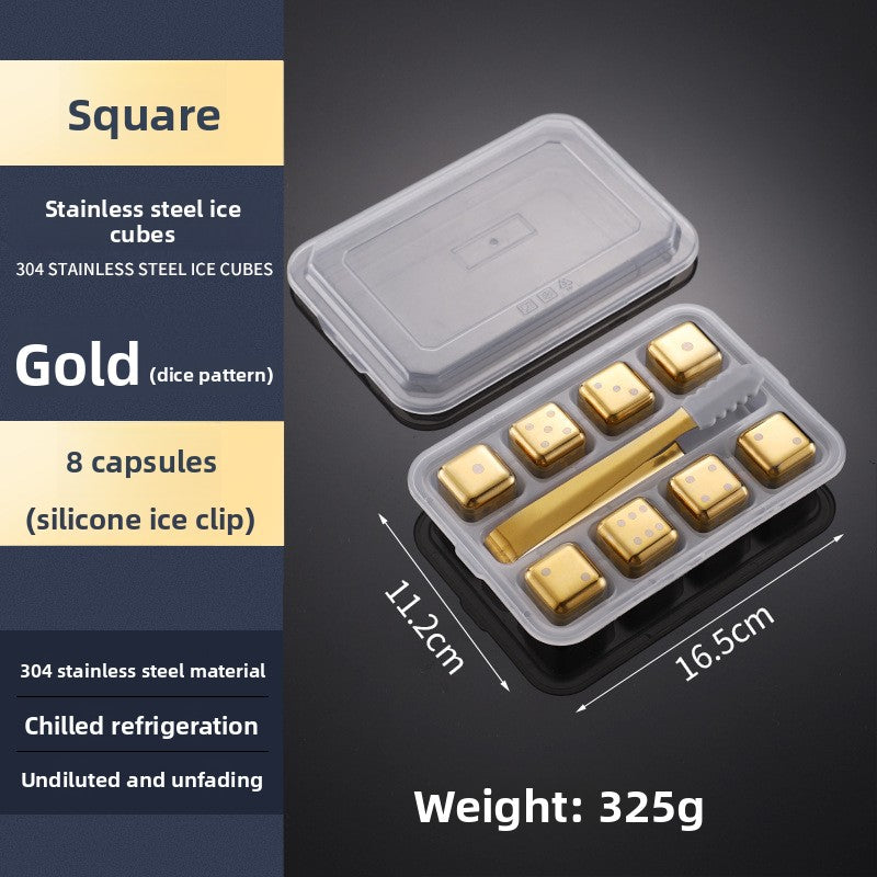 Reusable Stainless Steel Ice Cubes for Drinks