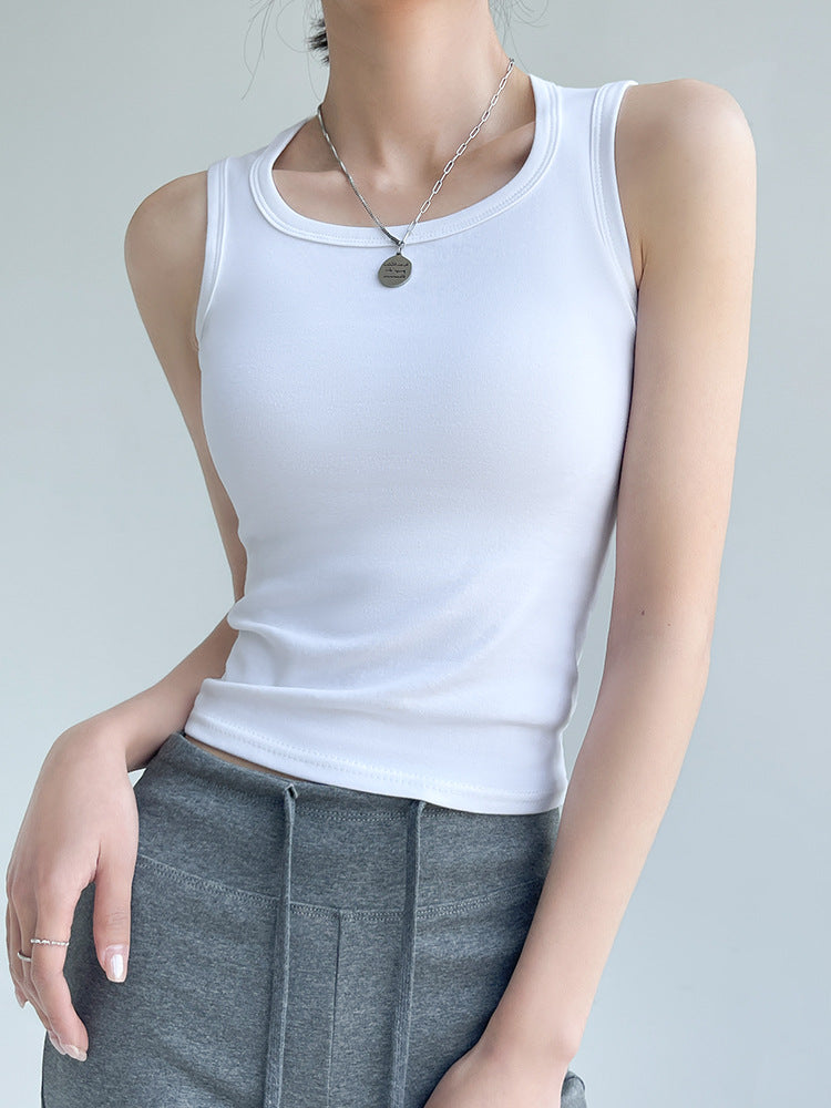 Womens Sleeveless Cotton Back Strap Top