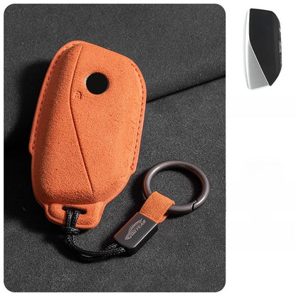 Suede Key Cover with Strap