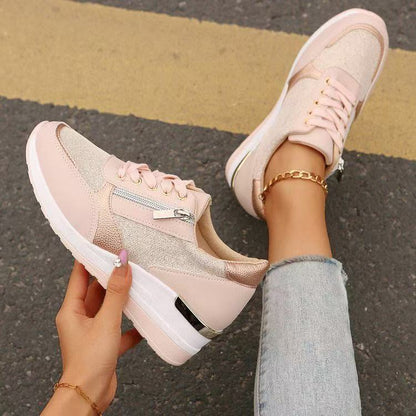 Womens Casual Wedge Sneakers