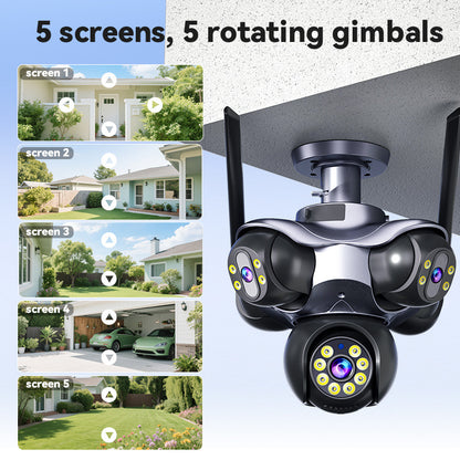 Five Lens HD Outdoor Security Camera
