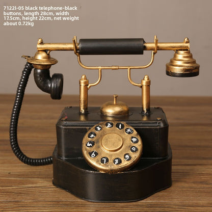 Vintage wrought iron telephone ornaments