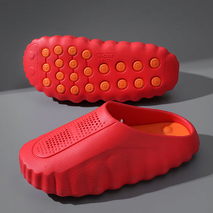 Men Women Summer EVA Non-Slip Massage Closed Toe Slippers