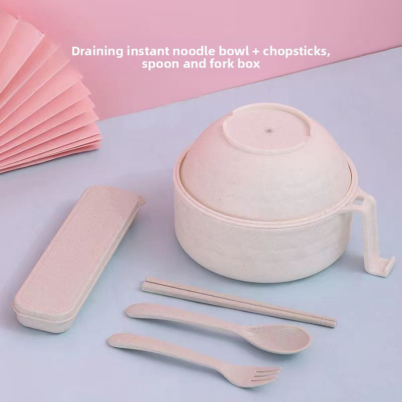 Microwave Safe Japanese Style Noodle Bowl with Utensils