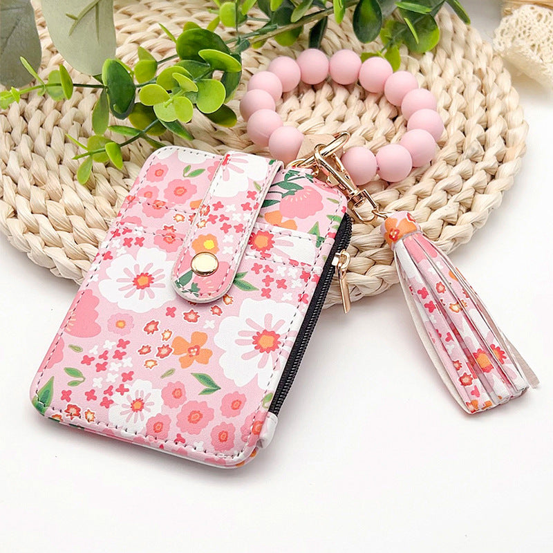 Silicone bracelet with frilled edges and card holder