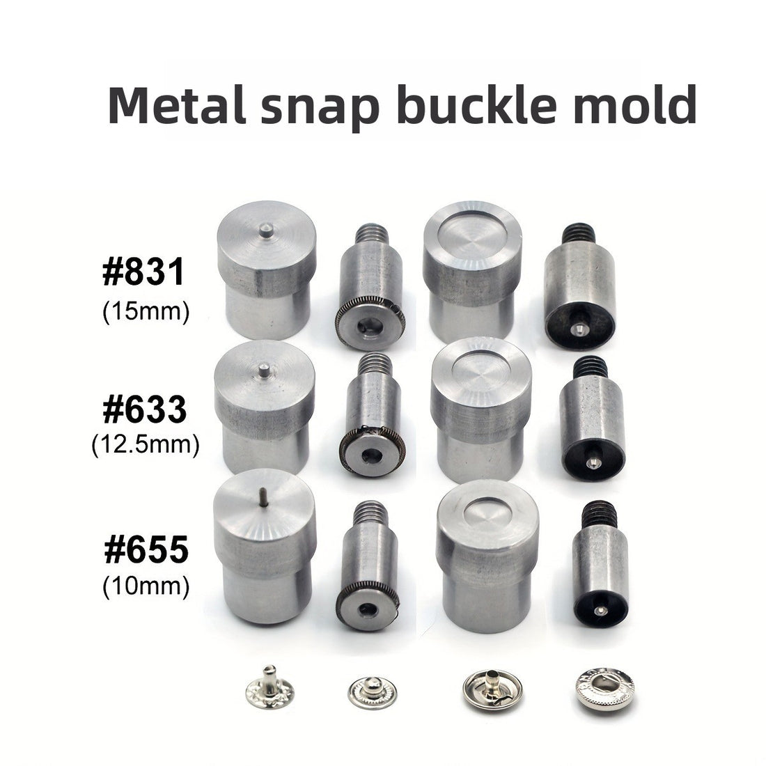 Metal Snap Button and Rivet Mold Set
