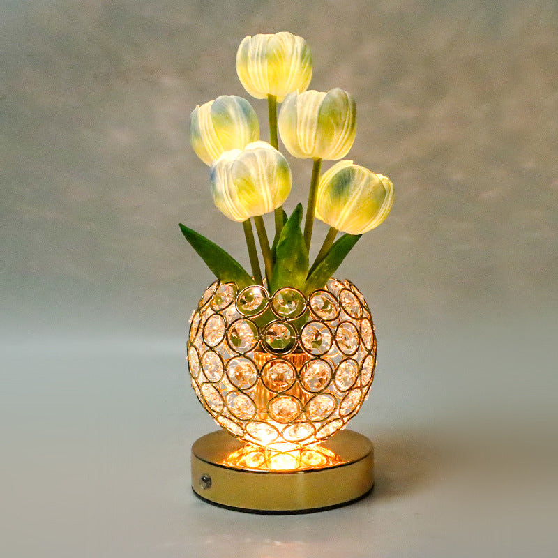 Tulip Crystal Table Night Light