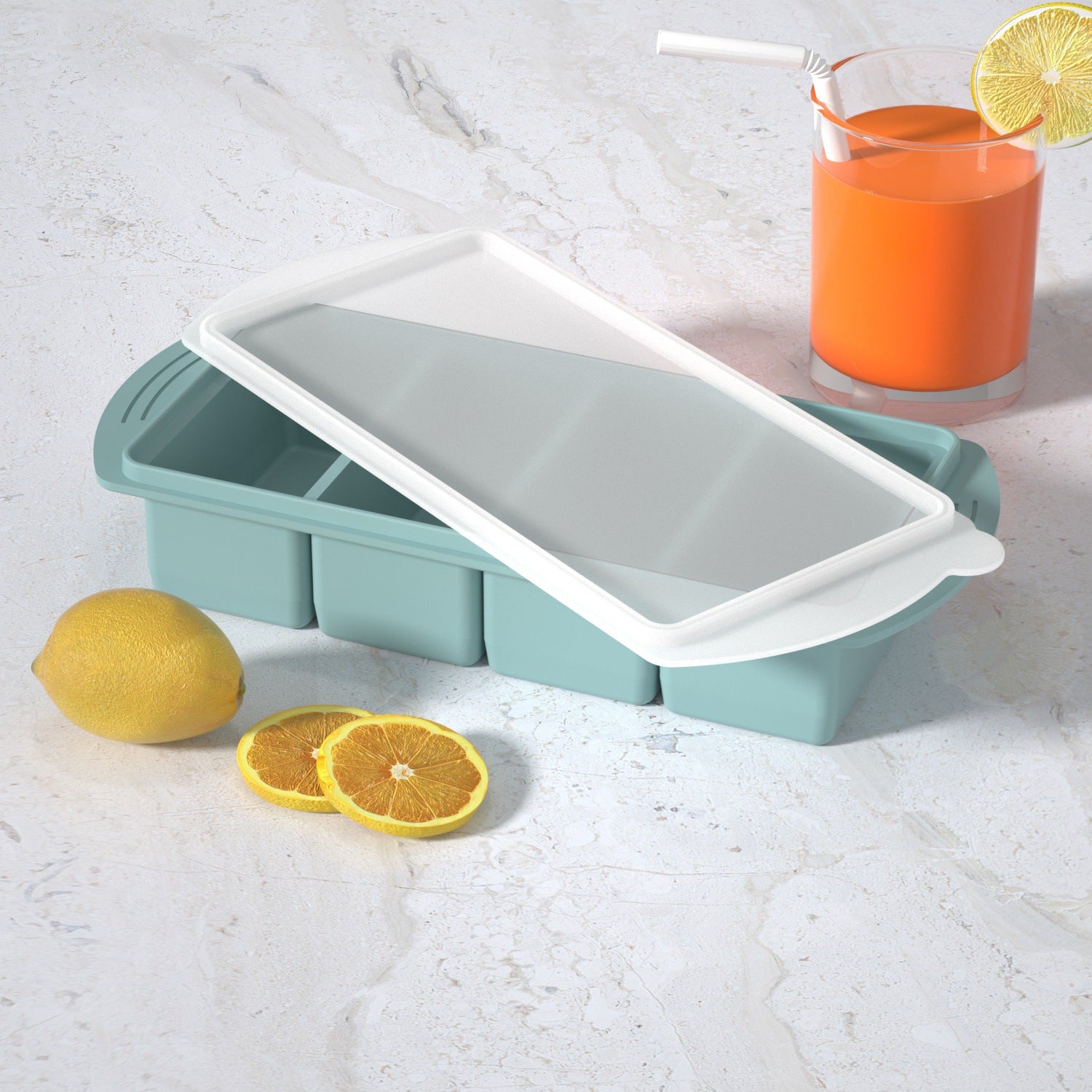 Silicone Ice Cube Tray with Lid