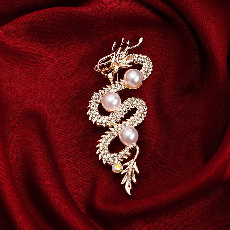 Chinese Zodiac Dragon Brooch Zinc Alloy Pin