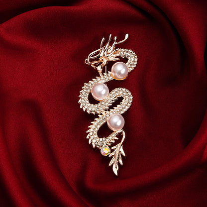 Chinese Zodiac Dragon Brooch Zinc Alloy Pin