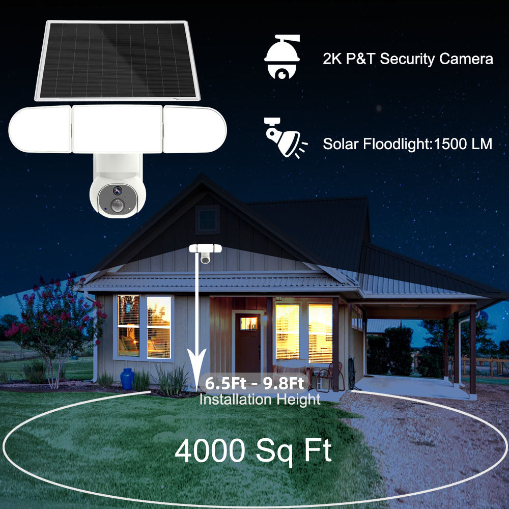 Wireless Solar Floodlight Security Camera