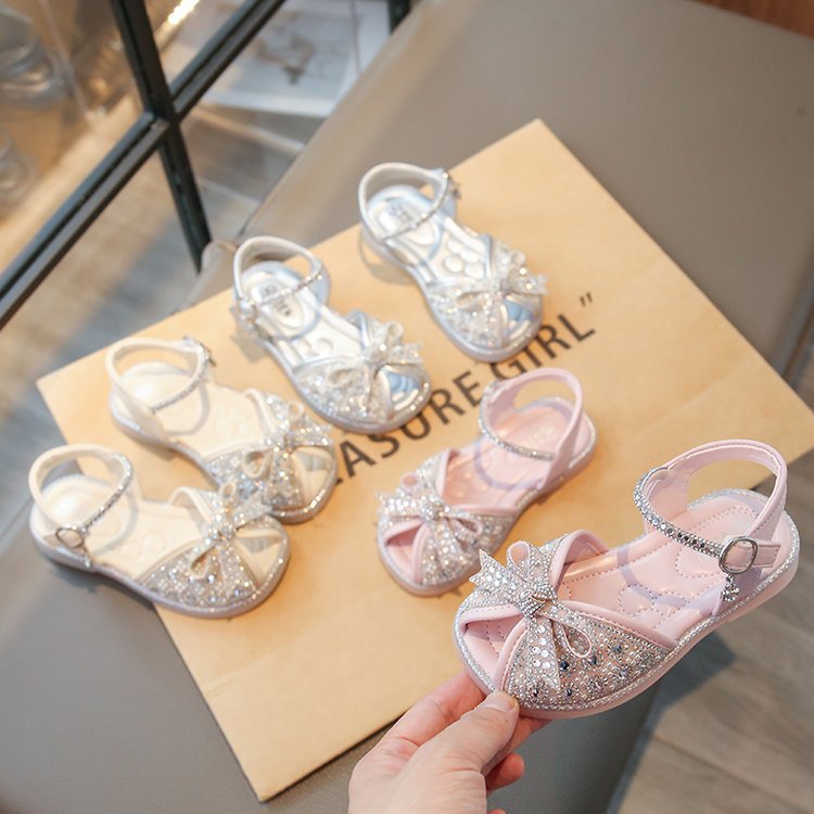 Girls Bowknot Soft Sole Non-Slip Sandals