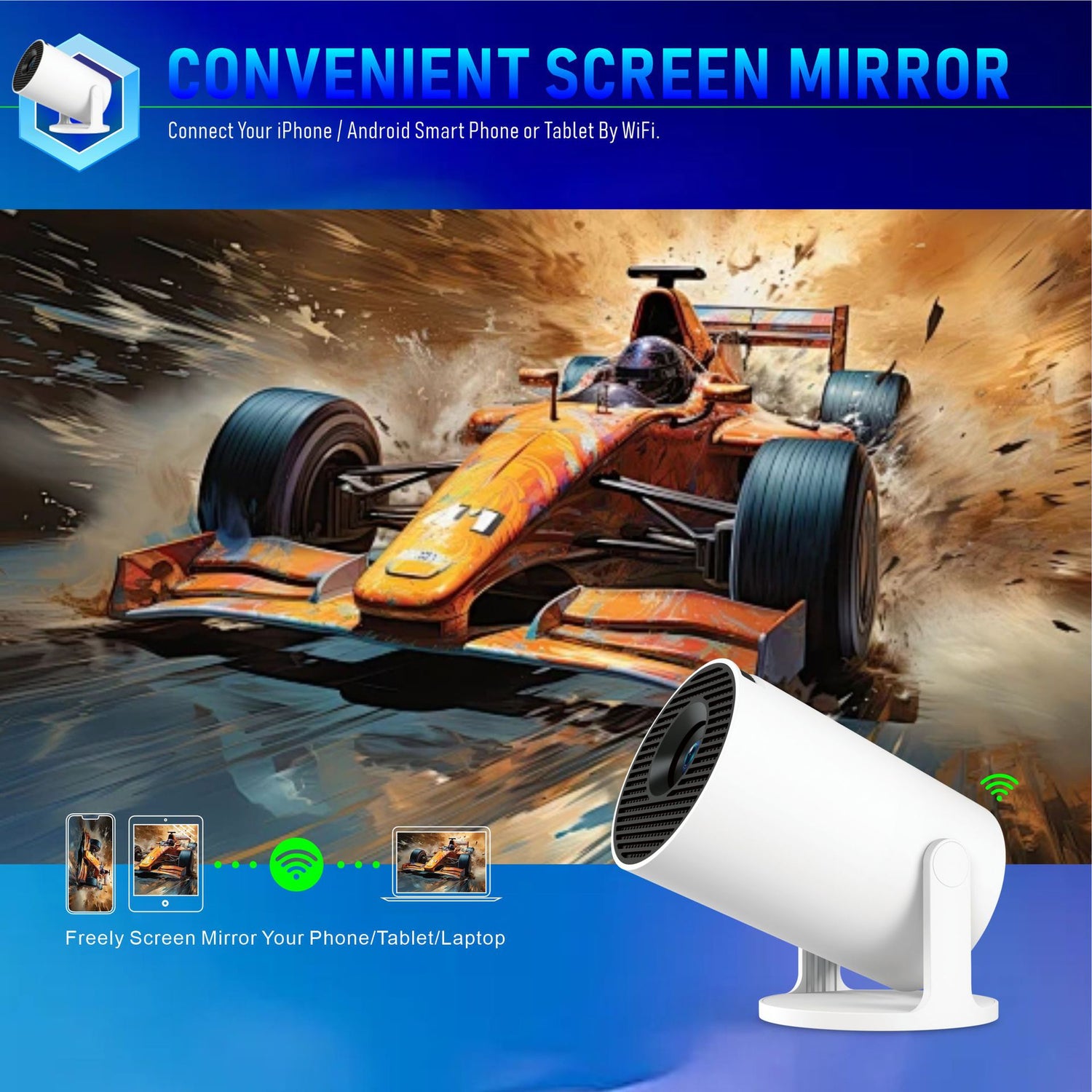 Portable 4K Home Projector
