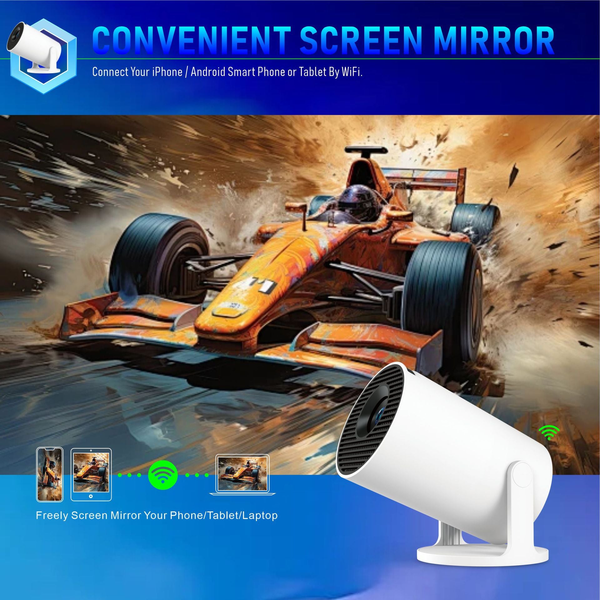 Portable 4K Home Projector