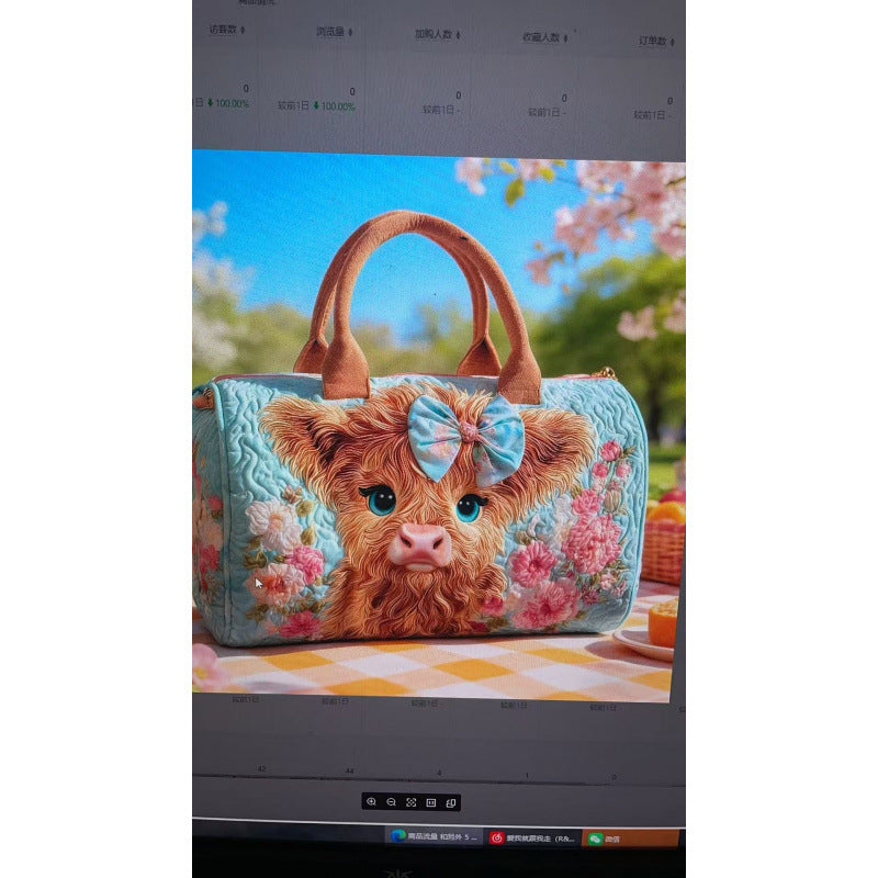 New Short-Distance Portable 3D Digital Printing Travel Bag Sports Bag