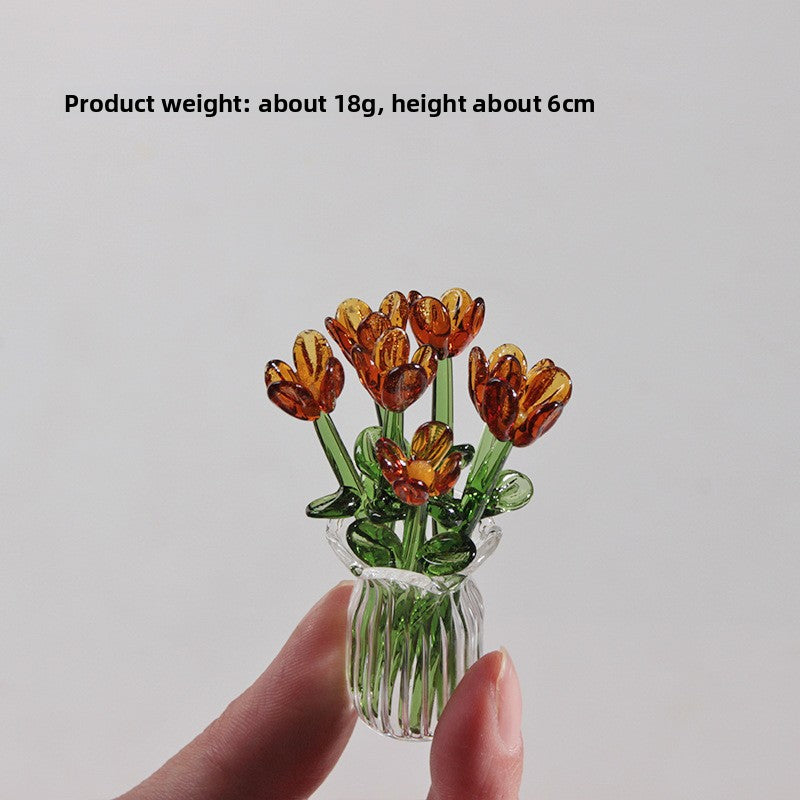 Handmade Glass Simulation Flower Decoration