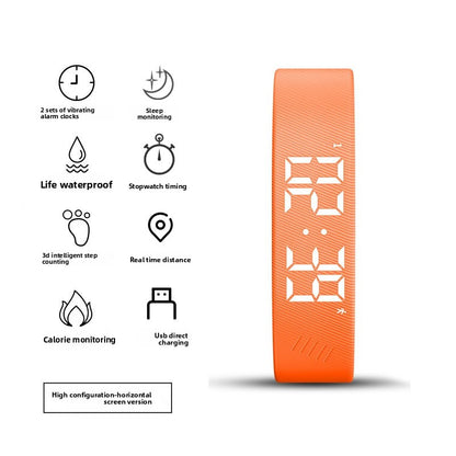Multifunctional Digital Sports Watch with Silent Alarm