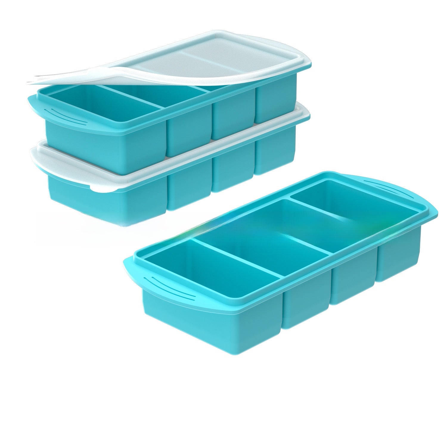 Silicone Ice Cube Tray with Lid