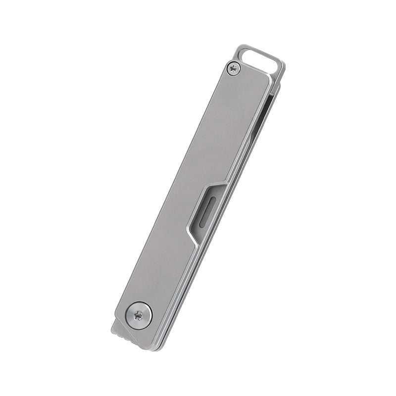 Titanium Alloy Folding Utility Knife with D2 Blade