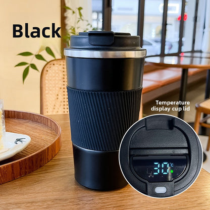 Insulated Stainless Steel Travel Coffee Cup with Silicone Sleeve