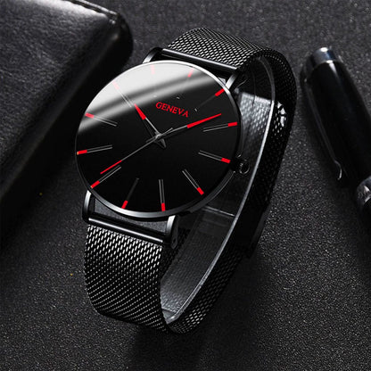 Quartz Watch with Alloy Mesh Strap