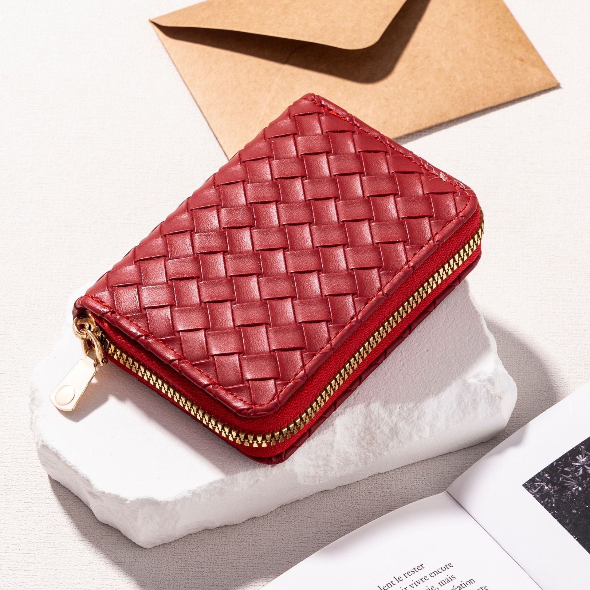 Lychee Pattern Accordion Card Holder