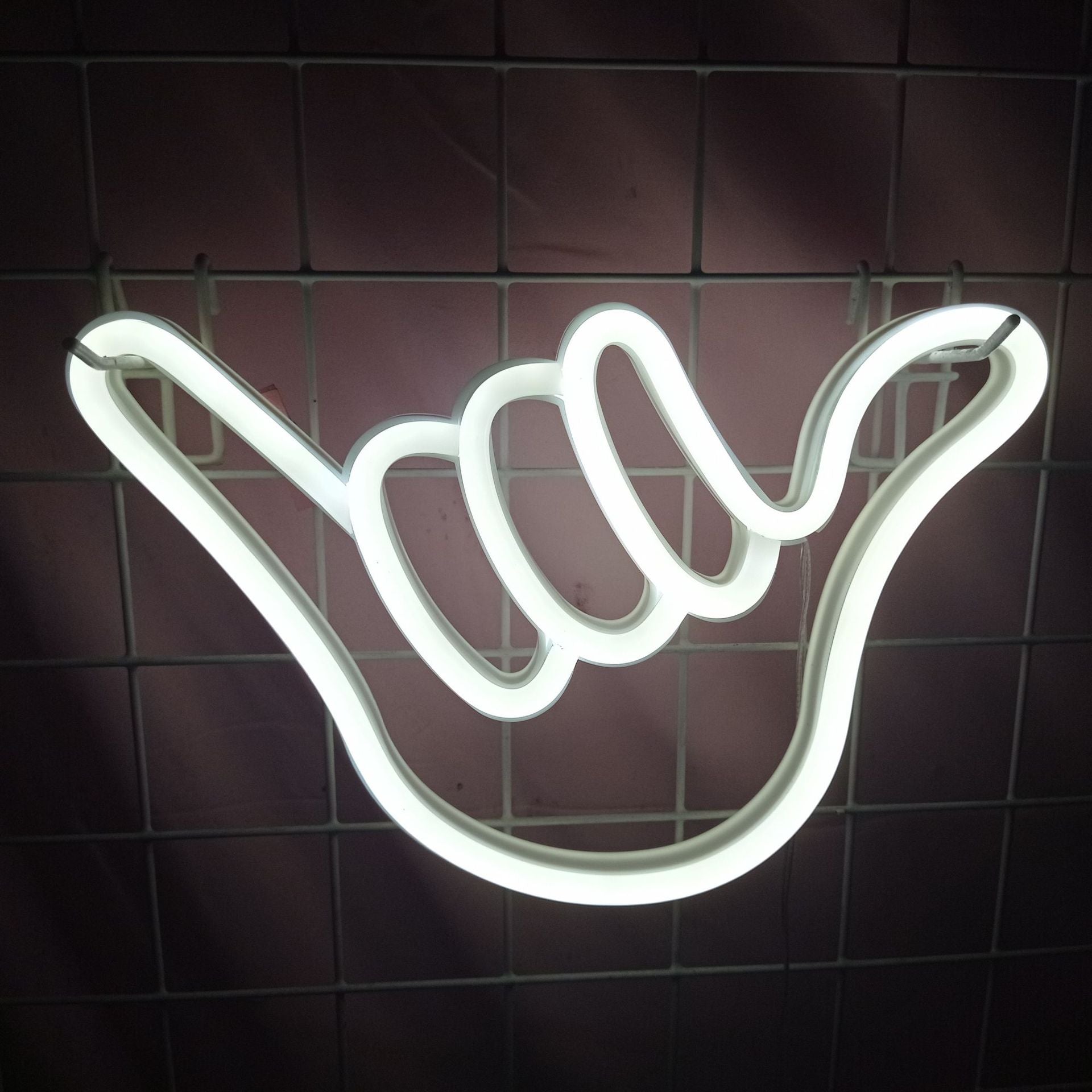 led neon finger shape indoor neon sign