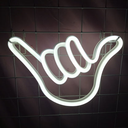 led neon finger shape indoor neon sign