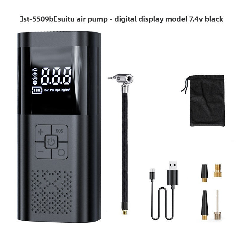 Digital Display Portable Air Pump with USB Charging