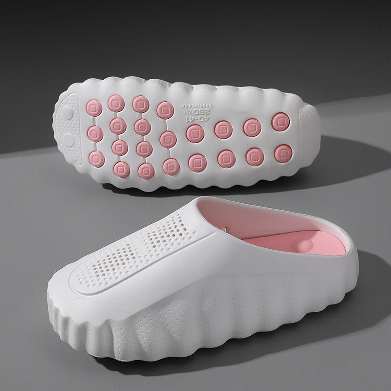 Men Women Summer EVA Non-Slip Massage Closed Toe Slippers