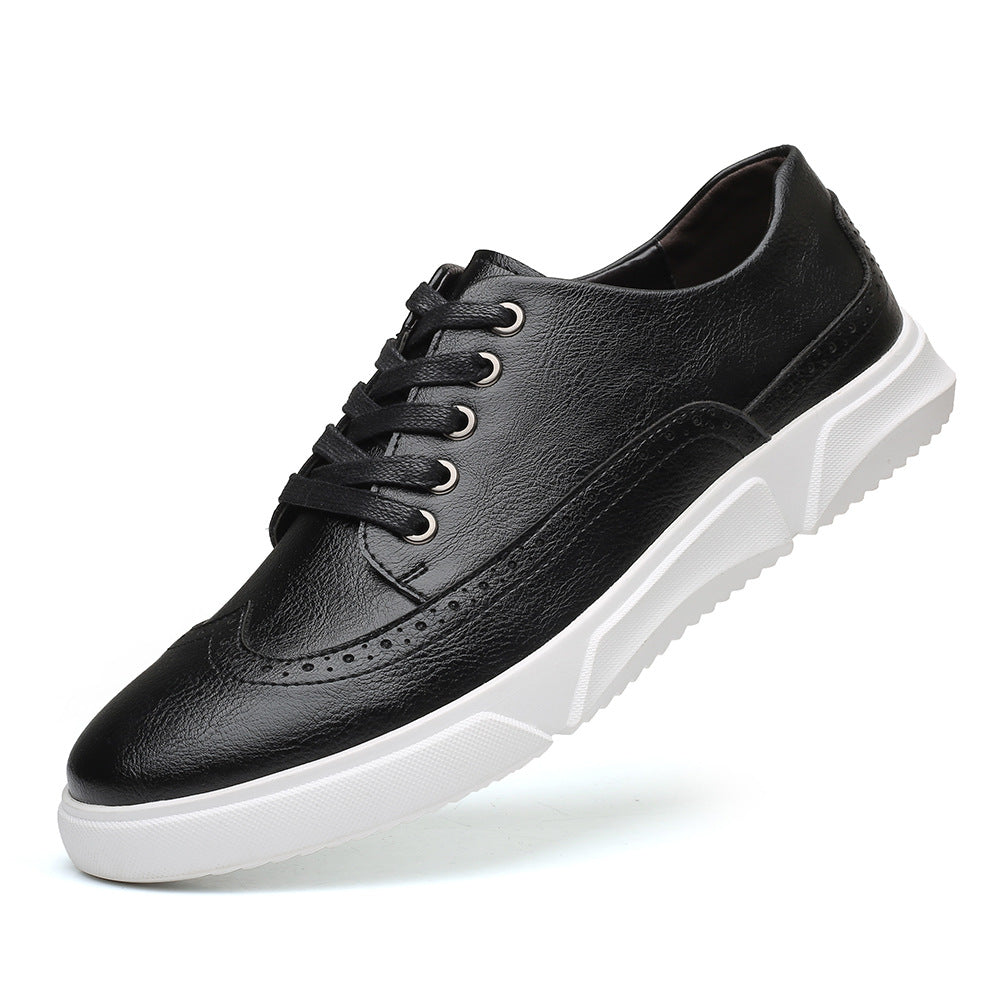 Men's Casual Leather Lace-Up Shoes