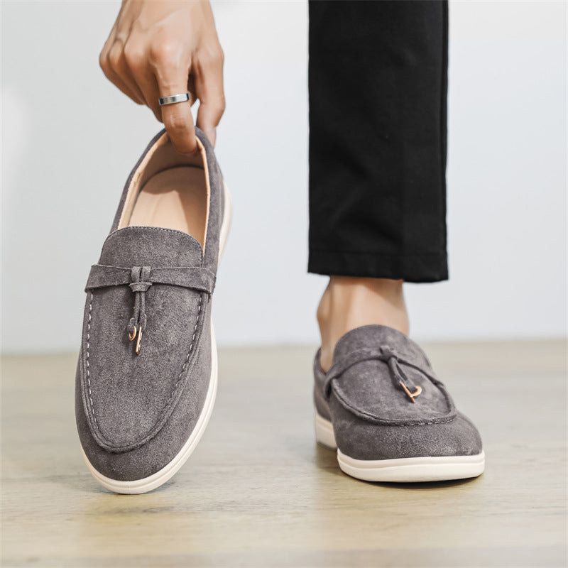 Mens Suede Slip-On Loafers