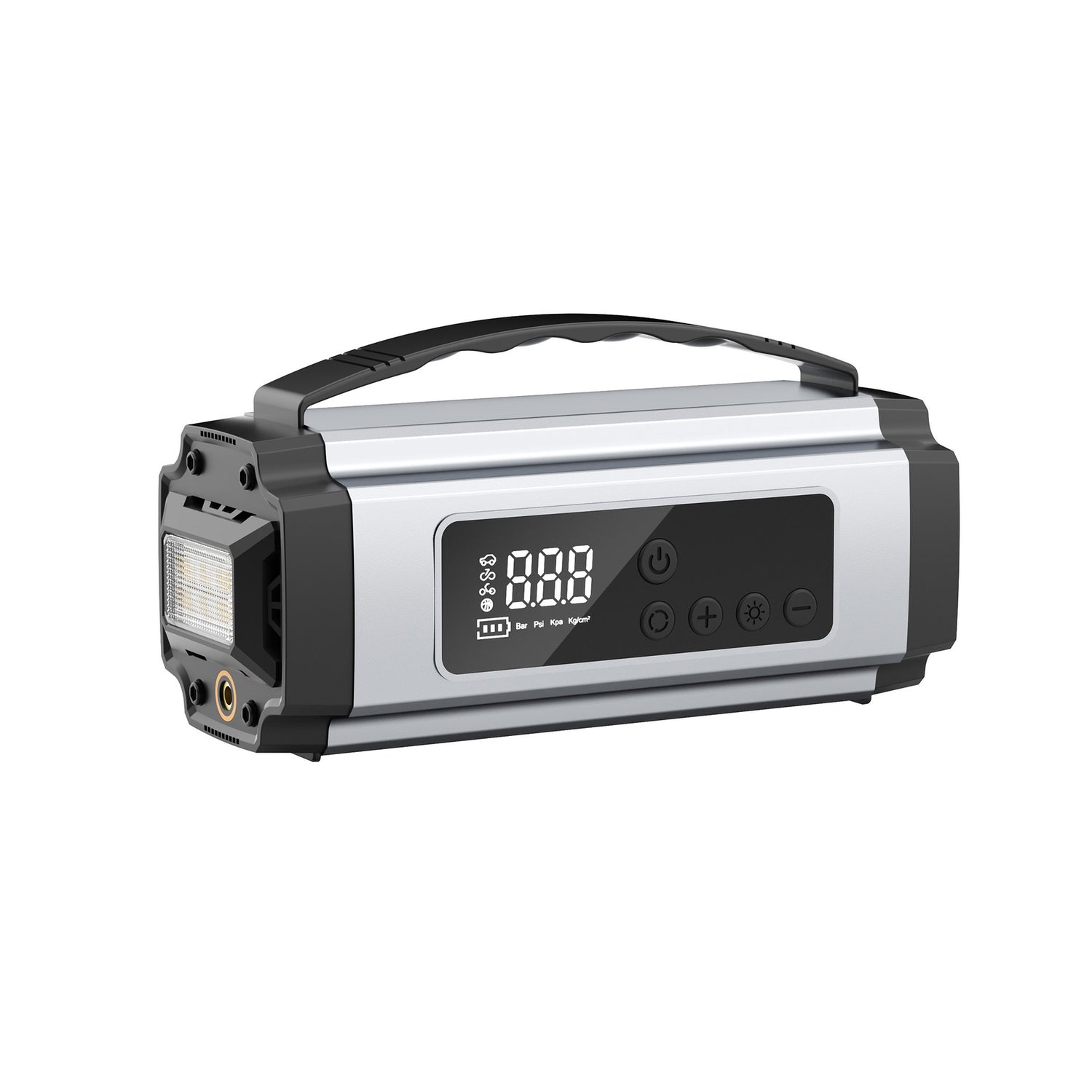Portable Car Tire Inflator and Jump Starter with Power Bank