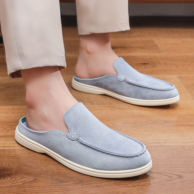Cross-Border Hot-Selling Slip-On Suede Loafers, Slip-On Lazy Shoes, Casual Shoes, Fashionable Beanie Shoes for Men