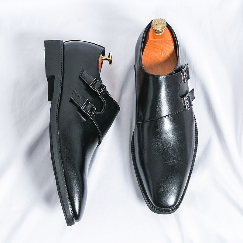 Classic Buckle Leather Shoes for Men