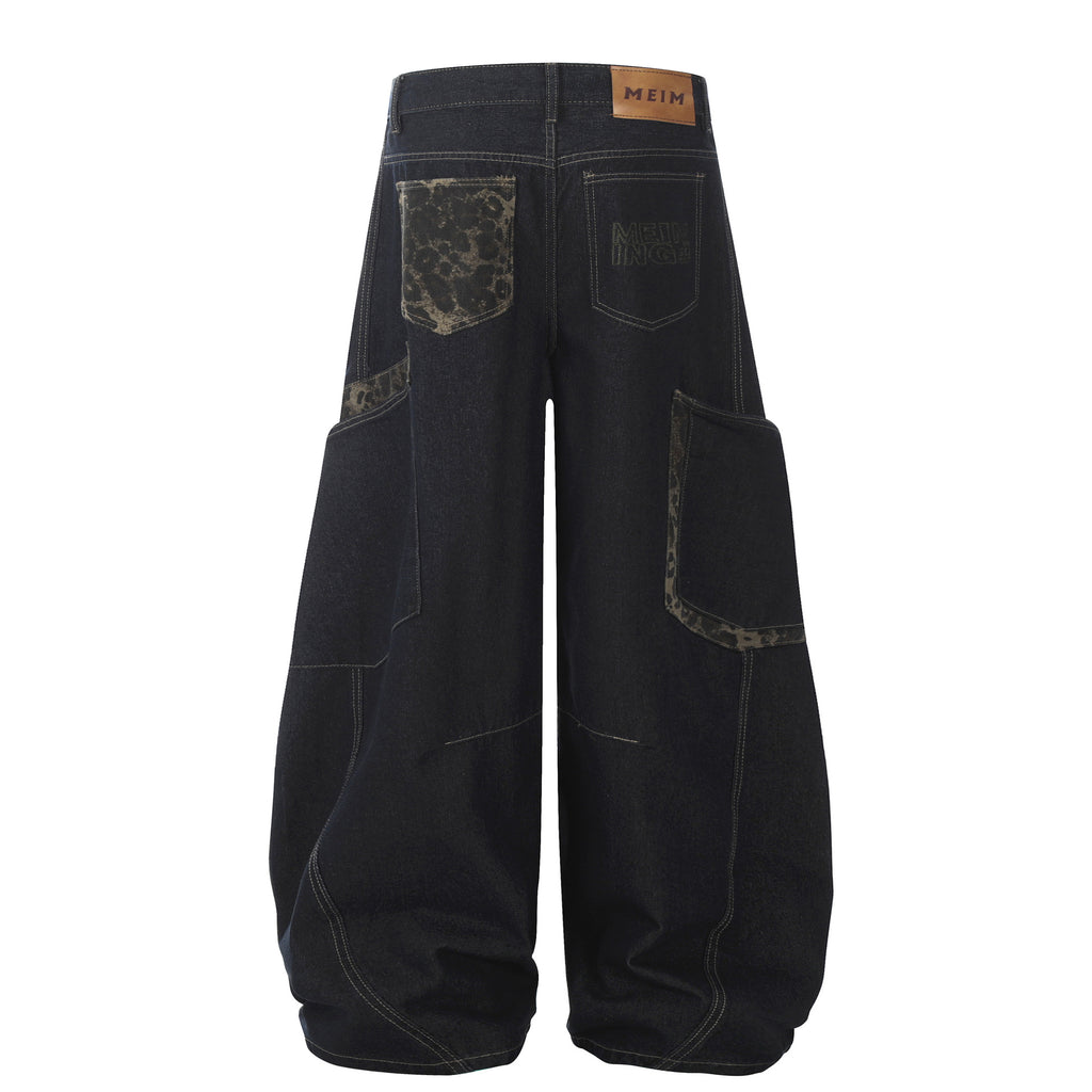 Mens Retro Loose Fit Denim Jeans
