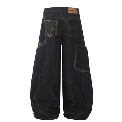Mens Retro Loose Fit Denim Jeans