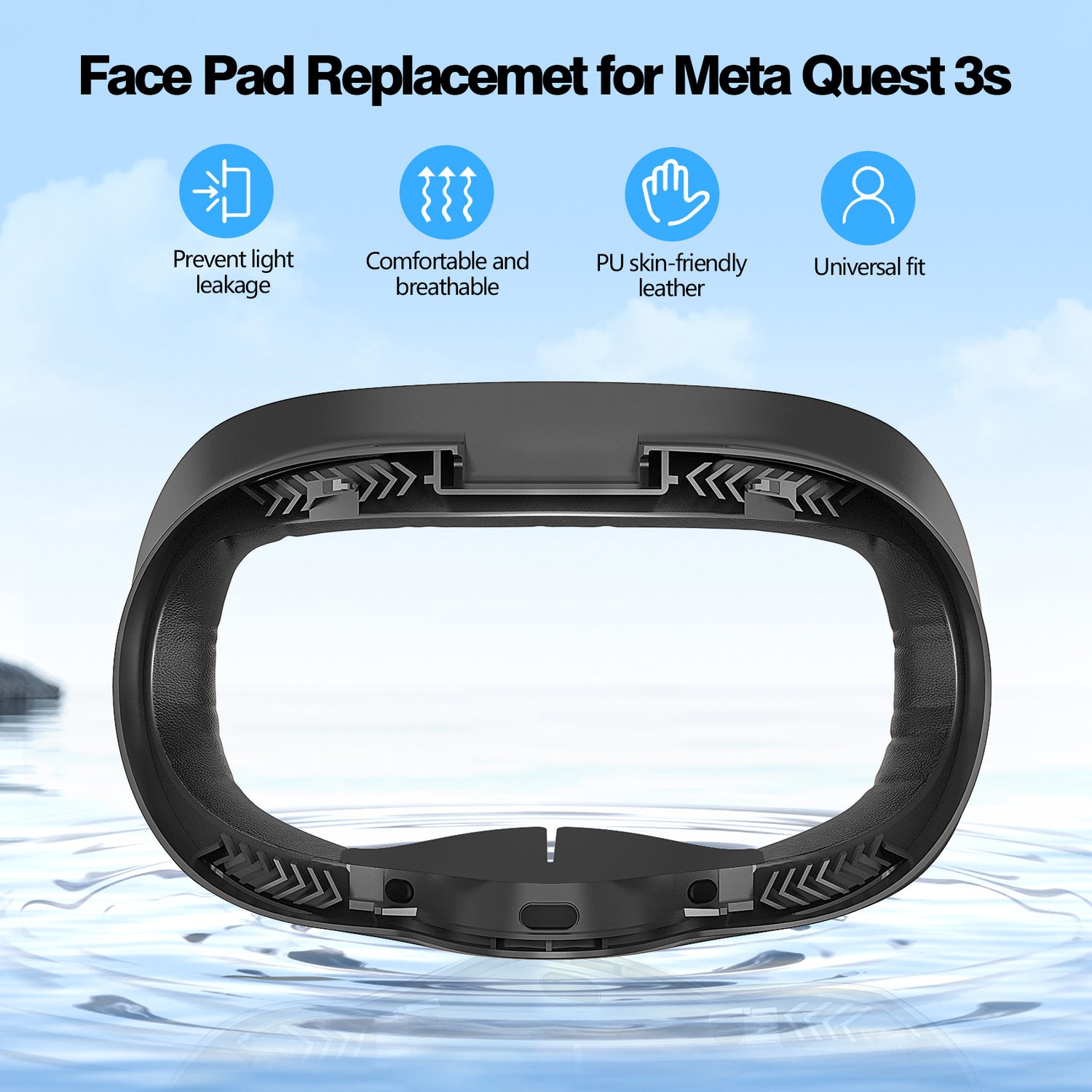 Meta Quest 3S Face Mask Bracket with Light-Blocking Eye Cover