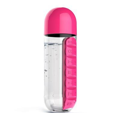 Two-in-One Pill Organizer Water Bottle