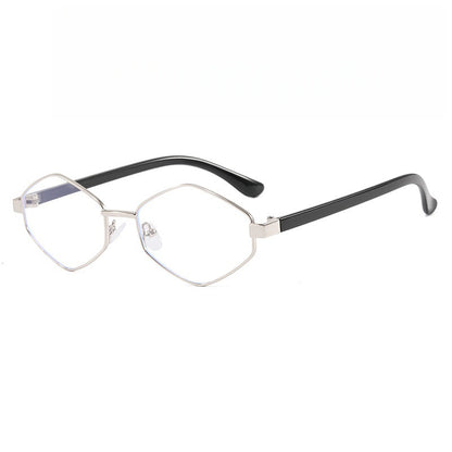 Diamond-Shaped UV Protection Metal Frame Sunglasses