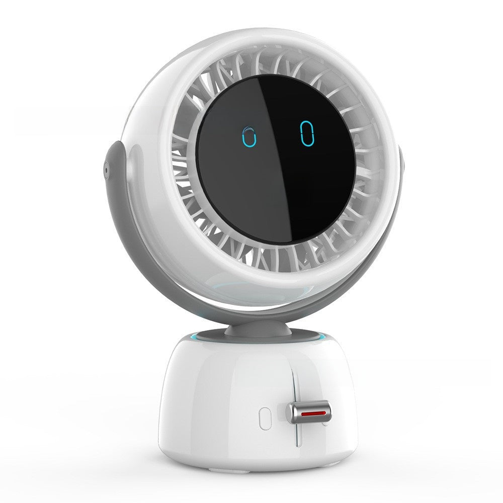 AI Facial Recognition Smart Desktop Fan with Digital Display