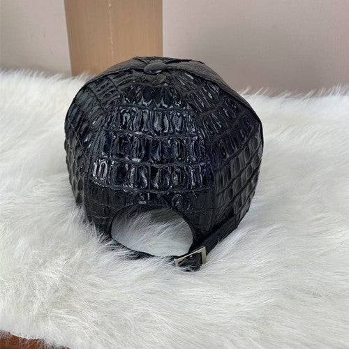 Adjustable Genuine Crocodile Leather Baseball Cap