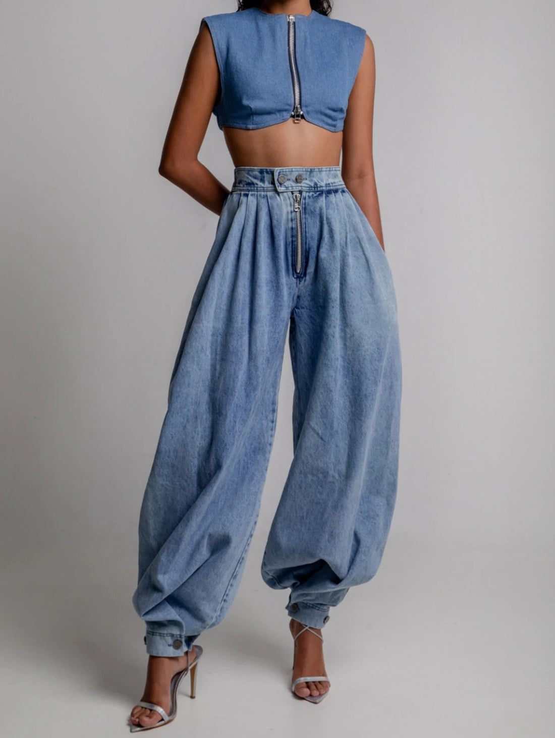 Womens High Waist Wide Leg Pants