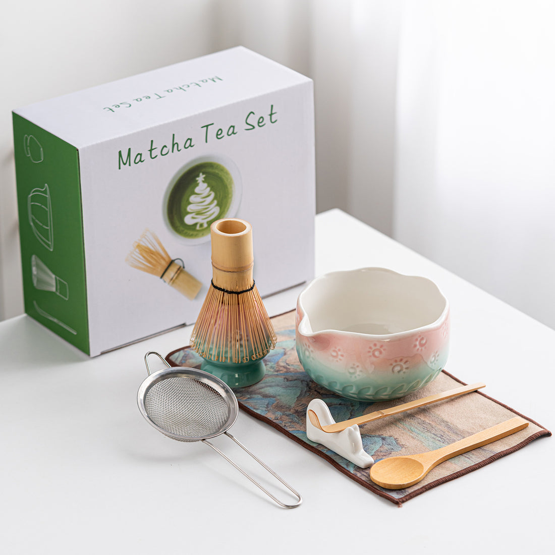 Sun and Wheat Ear Matcha Bowl